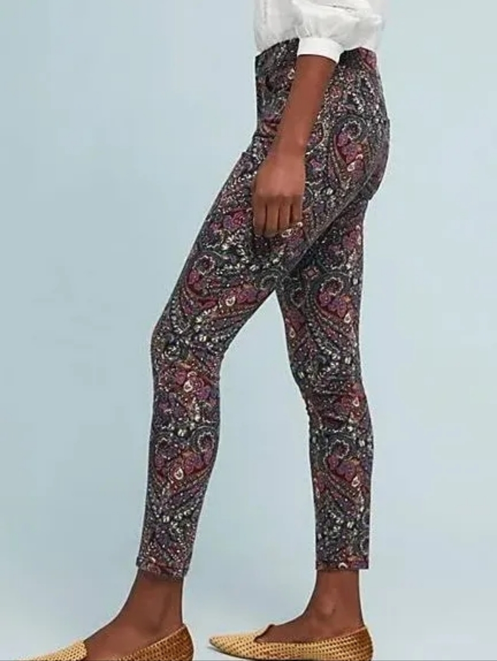Pilcro And The Letterpress By Anthropologie Paisley High-Rise Skinny Jeans